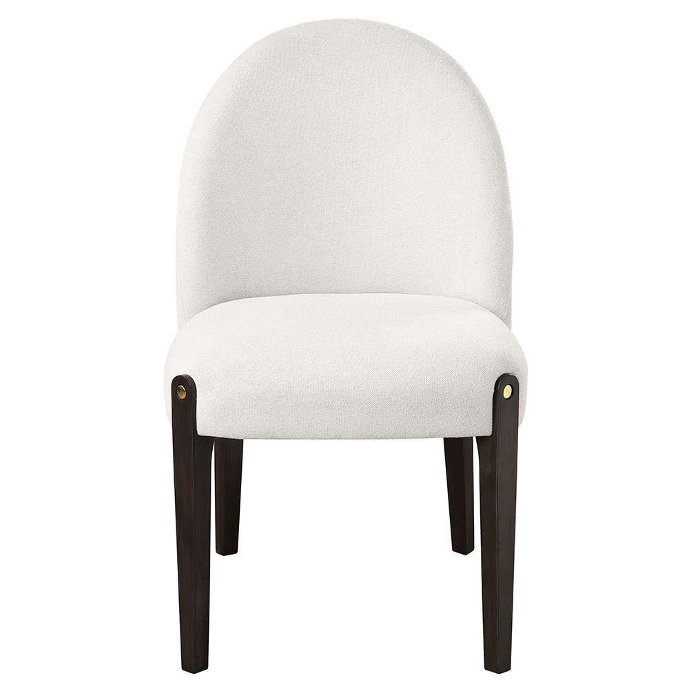 Clayten Side Chair (Set2) Beige Chenille & & Espresso. Picture 3