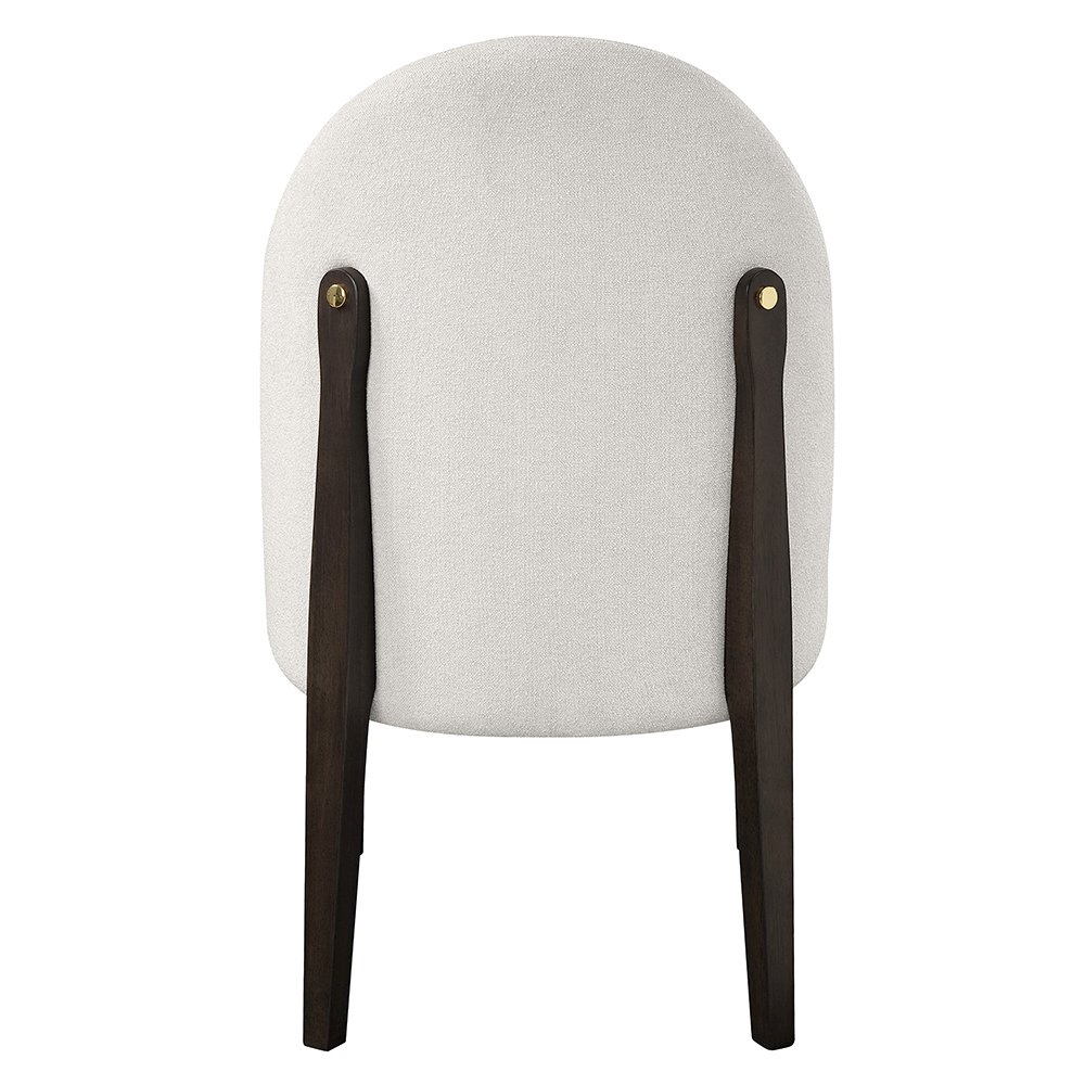 Clayten Side Chair (Set2) Beige Chenille & & Espresso. Picture 5
