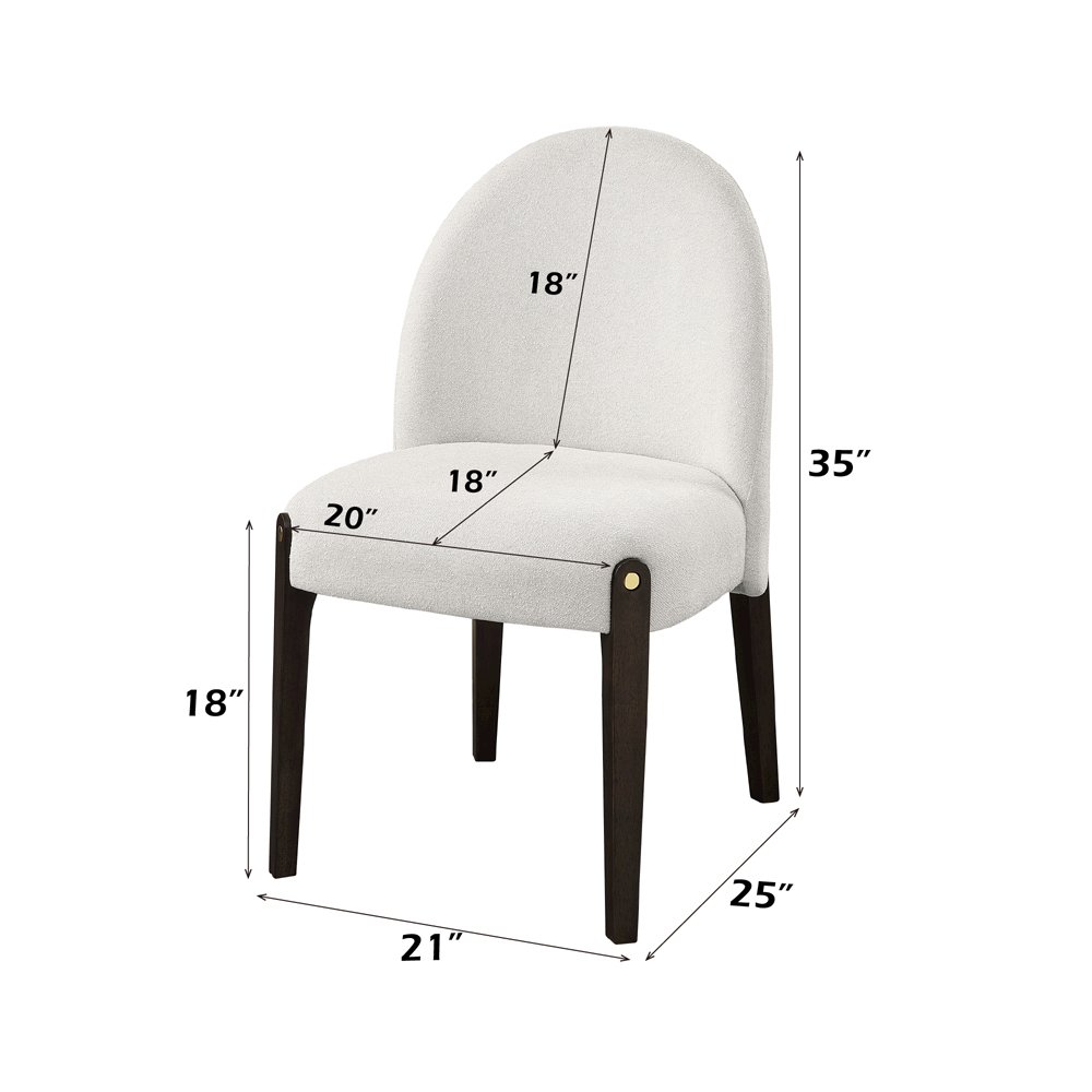 Clayten Side Chair (Set2) Beige Chenille & & Espresso. Picture 9