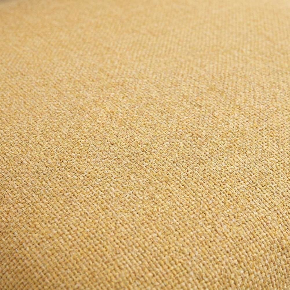 Linen-Upholstered Side Chair with Walnut Legs, Set of 2,Yellow Linen & Walnut, Set of 2. Picture 7