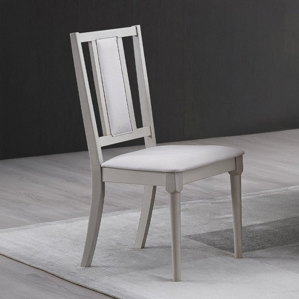 Marta Side Chair (Set-2) Beige Linen & Natural. Picture 1