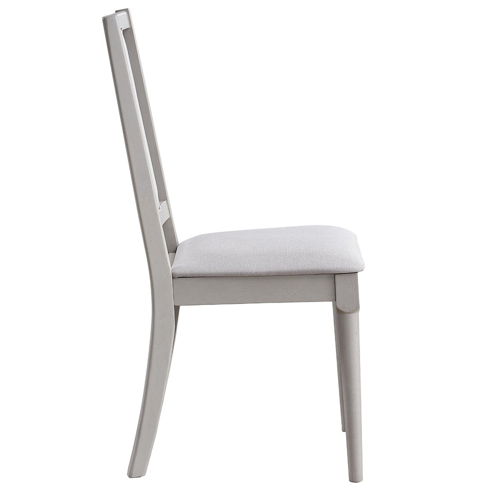 Marta Side Chair (Set-2) Beige Linen & Natural. Picture 4