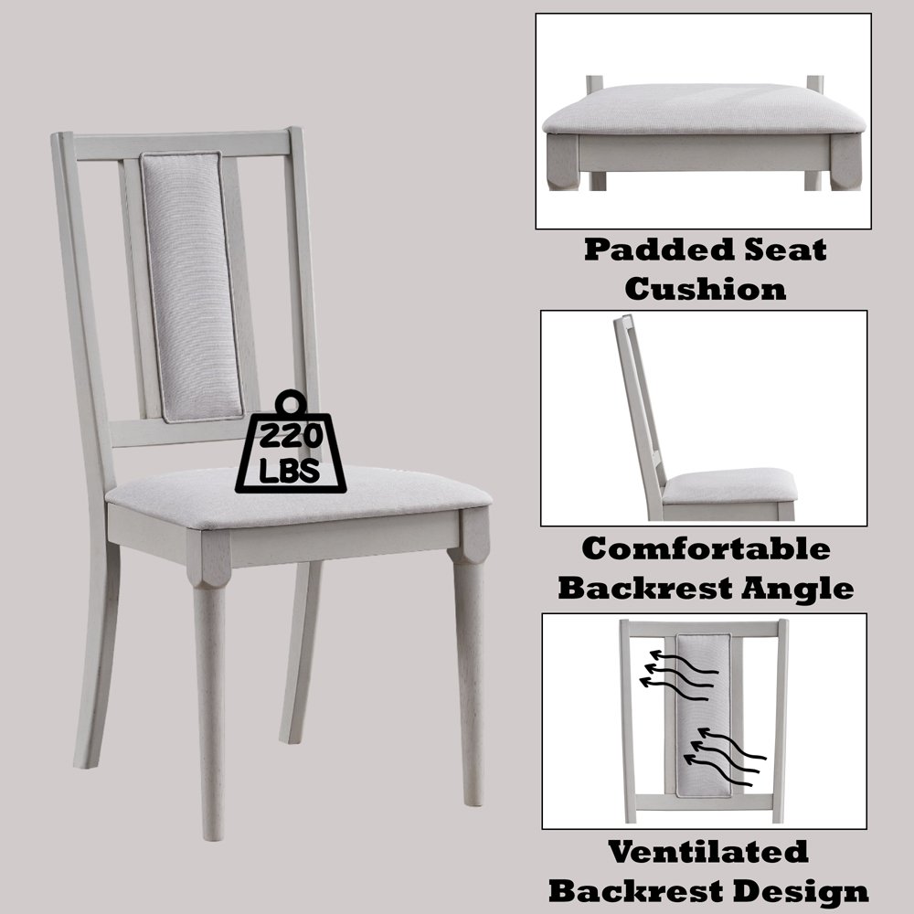 Marta Side Chair (Set-2) Beige Linen & Natural. Picture 7