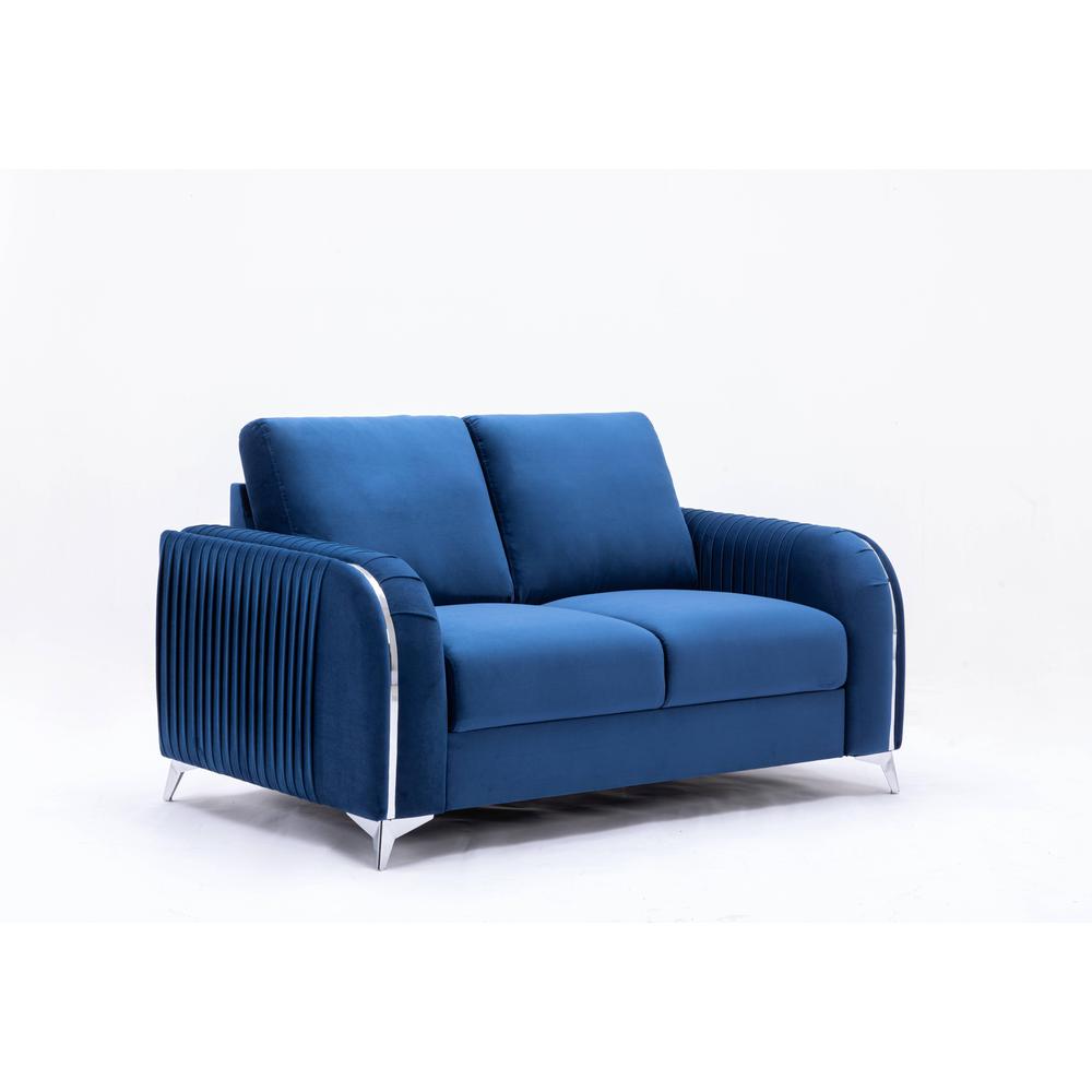 Wenona Loveseat, Blue Velvet. Picture 2
