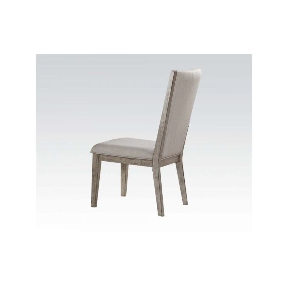 Rocky Side Chair (Set-2) Fabric & Gray Oak. Picture 1