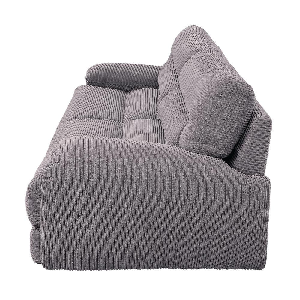 Cadenza Loveseat, Gray Corduroy. Picture 3