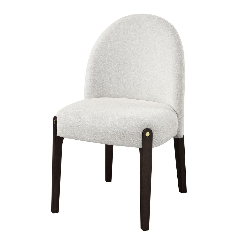 Clayten Side Chair (Set-2), Beige Fabric & & Espreeso Finish. Picture 1