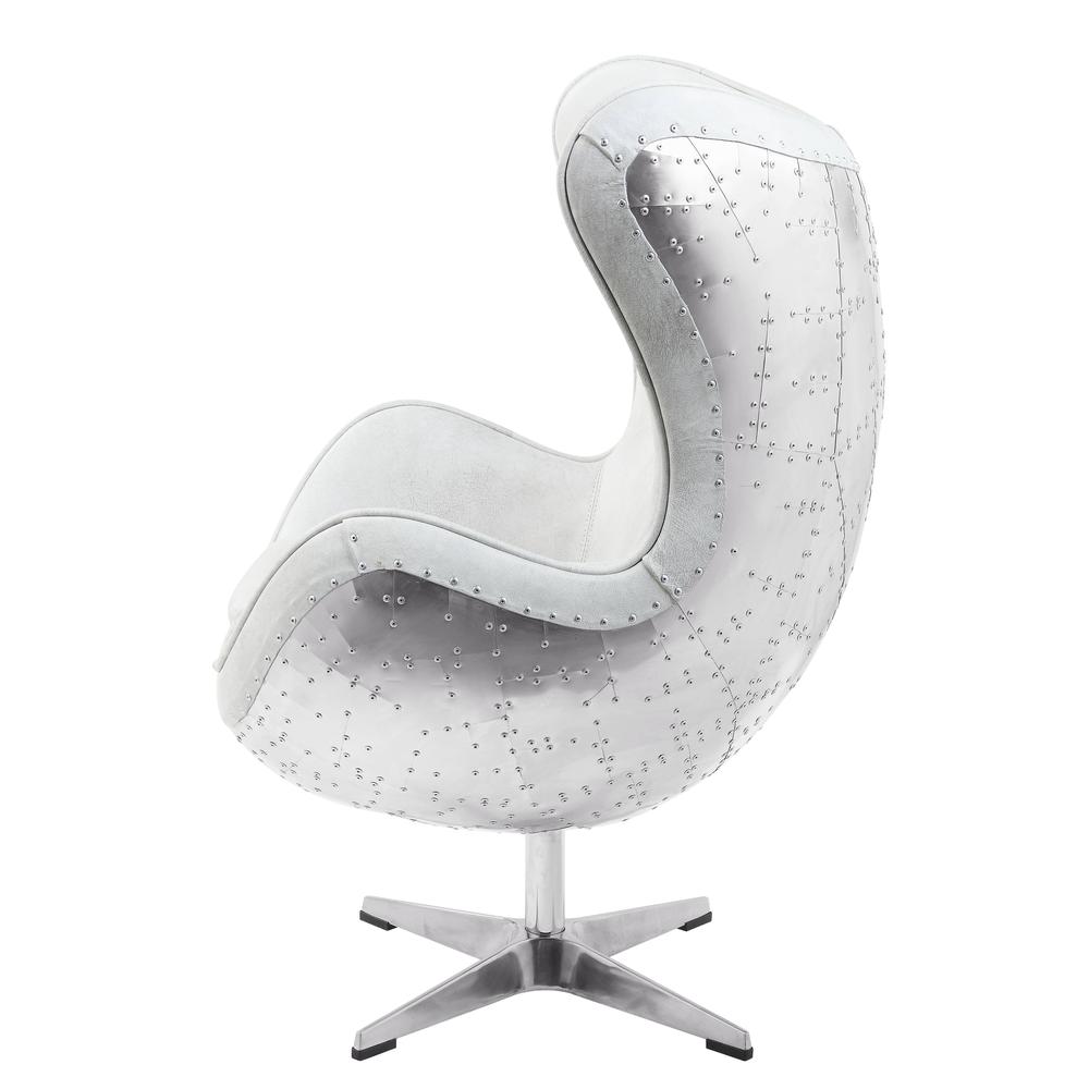 Brancaster Accent Chair w/Swivel, Vintage white Top grain  Leather. Picture 6