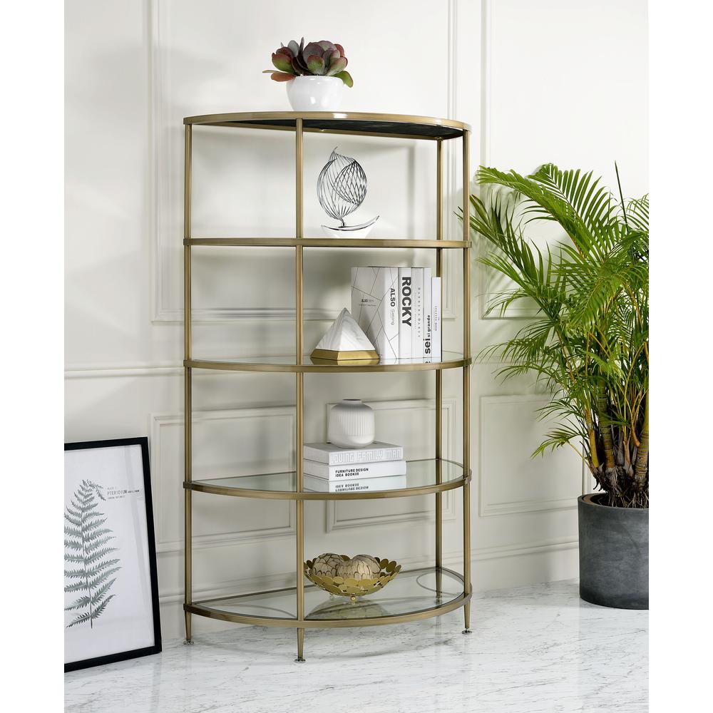 Aditya Rack Mirrored & Antique Brass. Picture 3