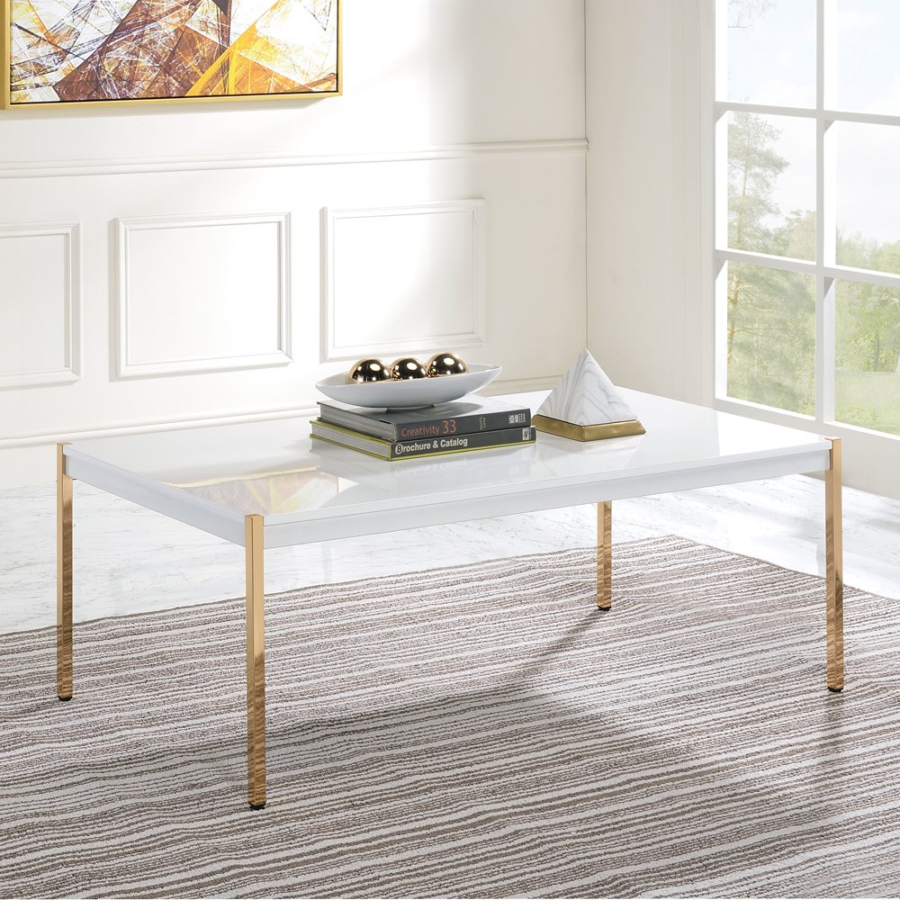 Otrac Coffee Table White & Gold. Picture 1