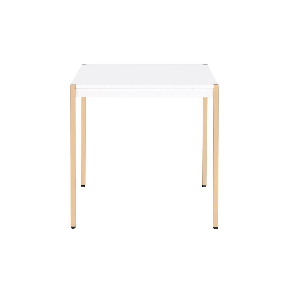 Otrac End Table White & Gold. Picture 2