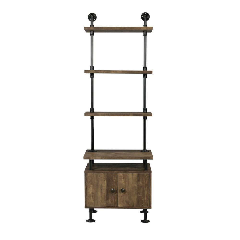 Ensata II TV Stand Side Pier Rustic Oak  & Black. Picture 2