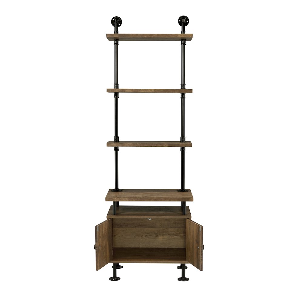 Ensata II TV Stand Side Pier Rustic Oak  & Black. Picture 3