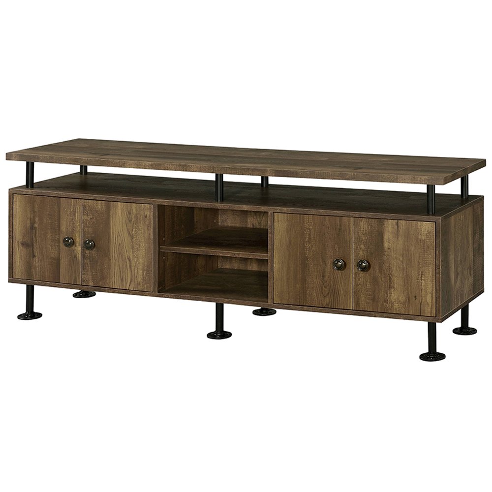 Ensata II TV Stand Rustic Oak  & Black. Picture 2