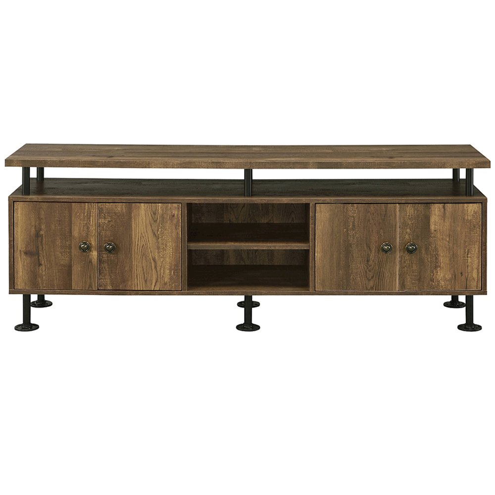 Ensata II TV Stand Rustic Oak  & Black. Picture 3