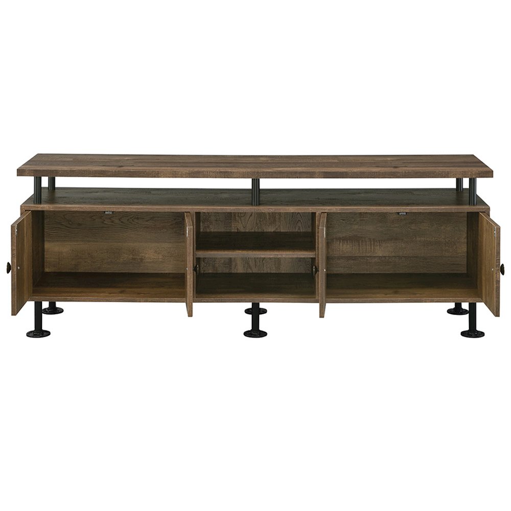Ensata II TV Stand Rustic Oak  & Black. Picture 4