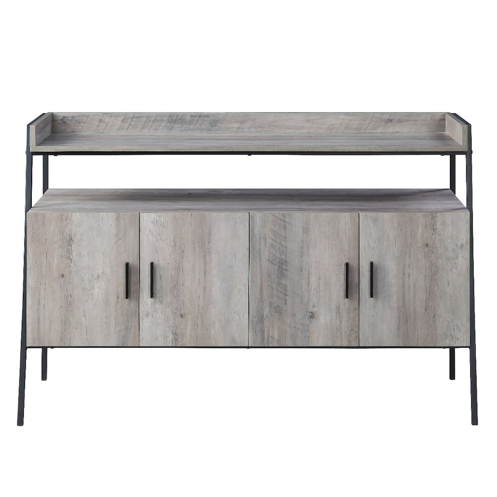 Samiya TV Stand Gray Oak & Black. Picture 3
