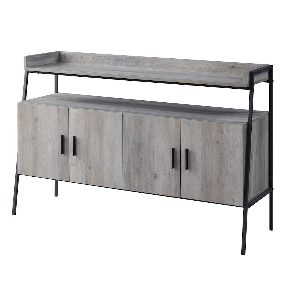 Samiya TV Stand Gray Oak & Black. Picture 1