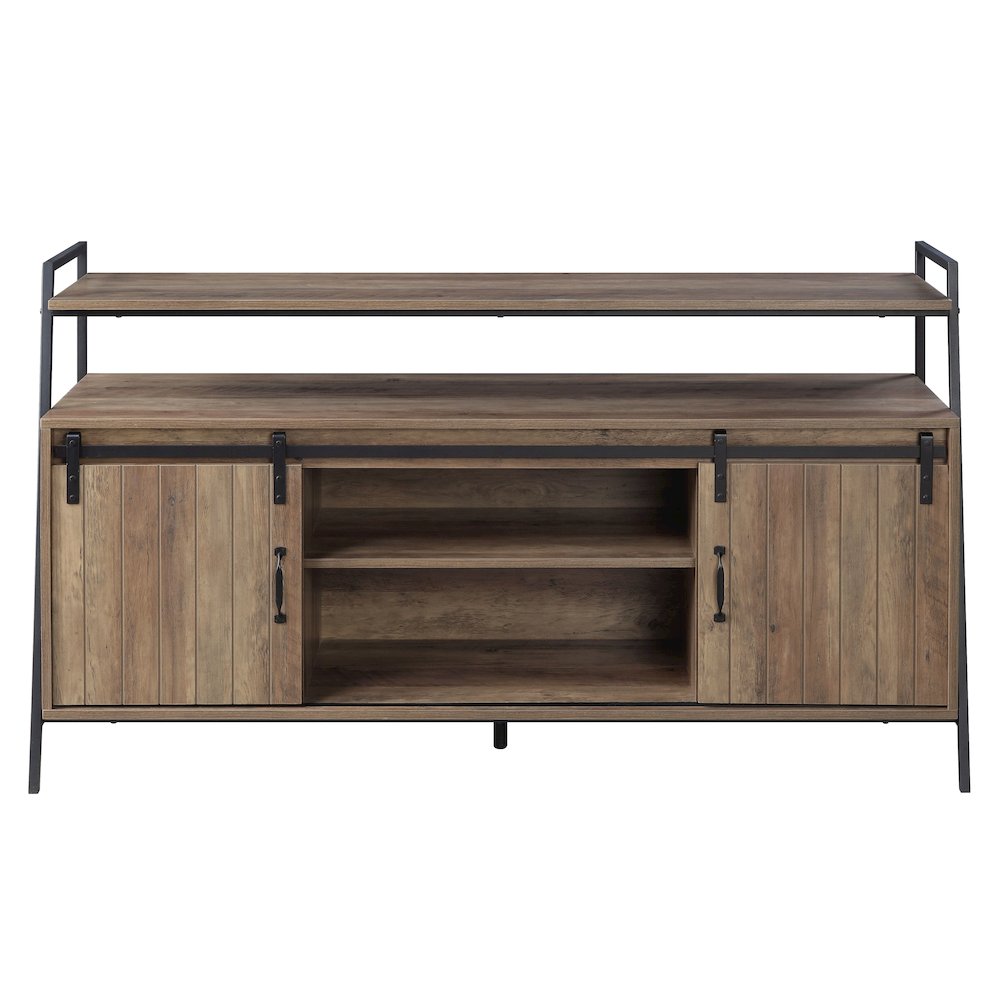 Rashawn TV Stand Rustic Oak & Black. Picture 6