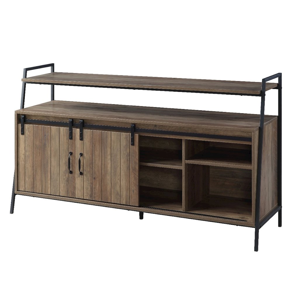 Rashawn TV Stand Rustic Oak & Black. Picture 4