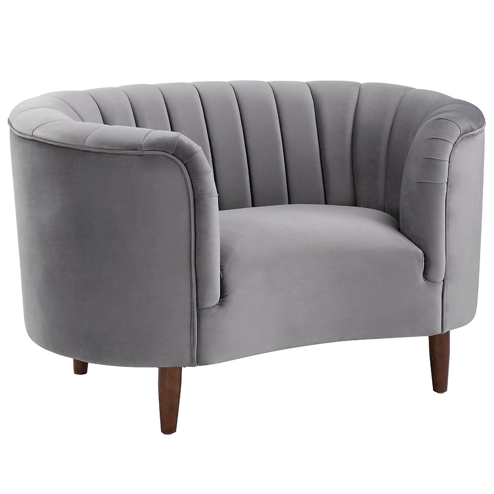 Millephri Chair Gray Velvet. Picture 2