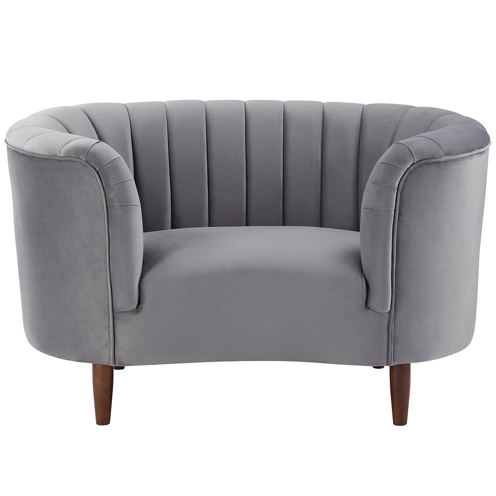 Millephri Chair Gray Velvet. Picture 3