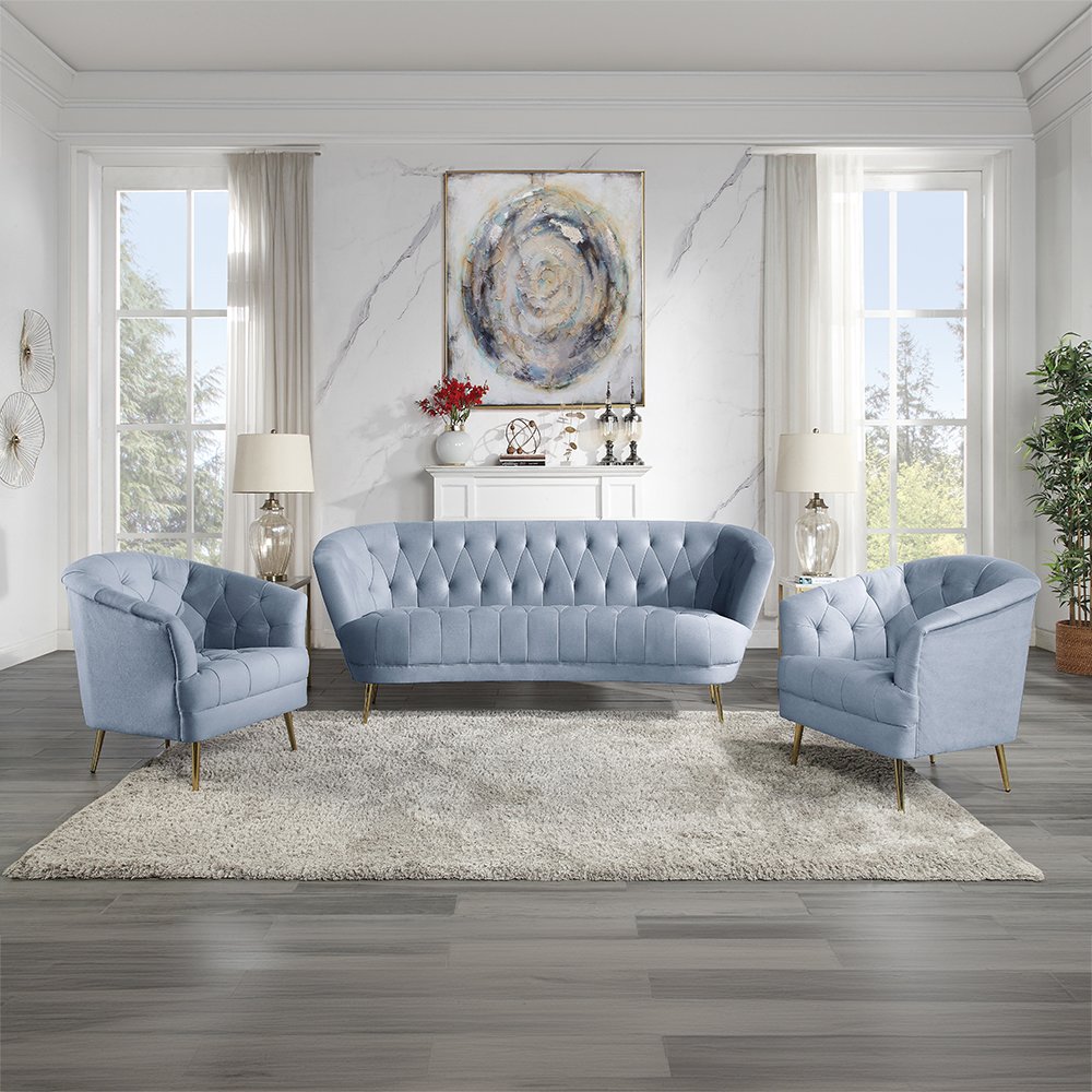 Bayram Sofa Light Gray Velvet. Picture 8