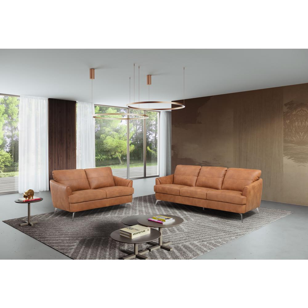 Safi Sofa Camel Top Grain Leather. Picture 4