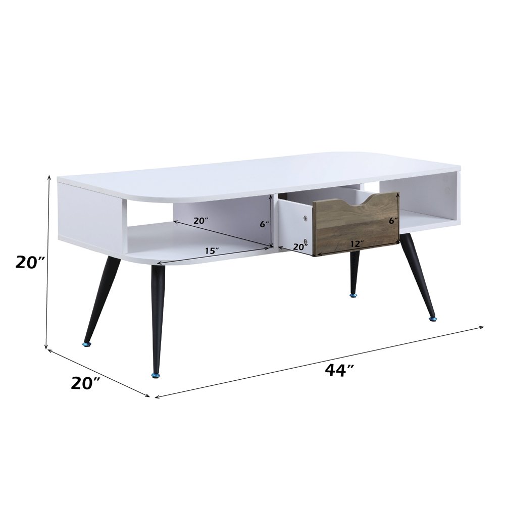 Halima Coffee Table White & Black. Picture 8