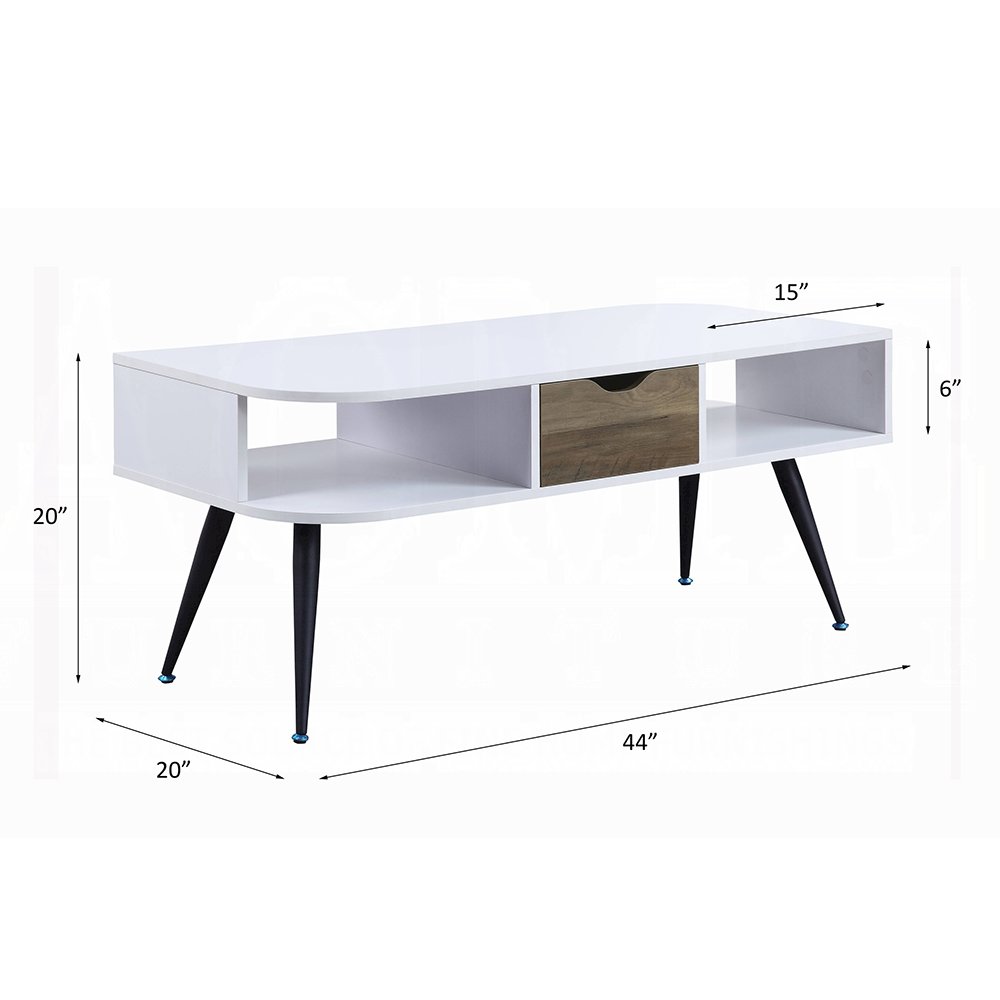 Halima Coffee Table White & Black. Picture 7