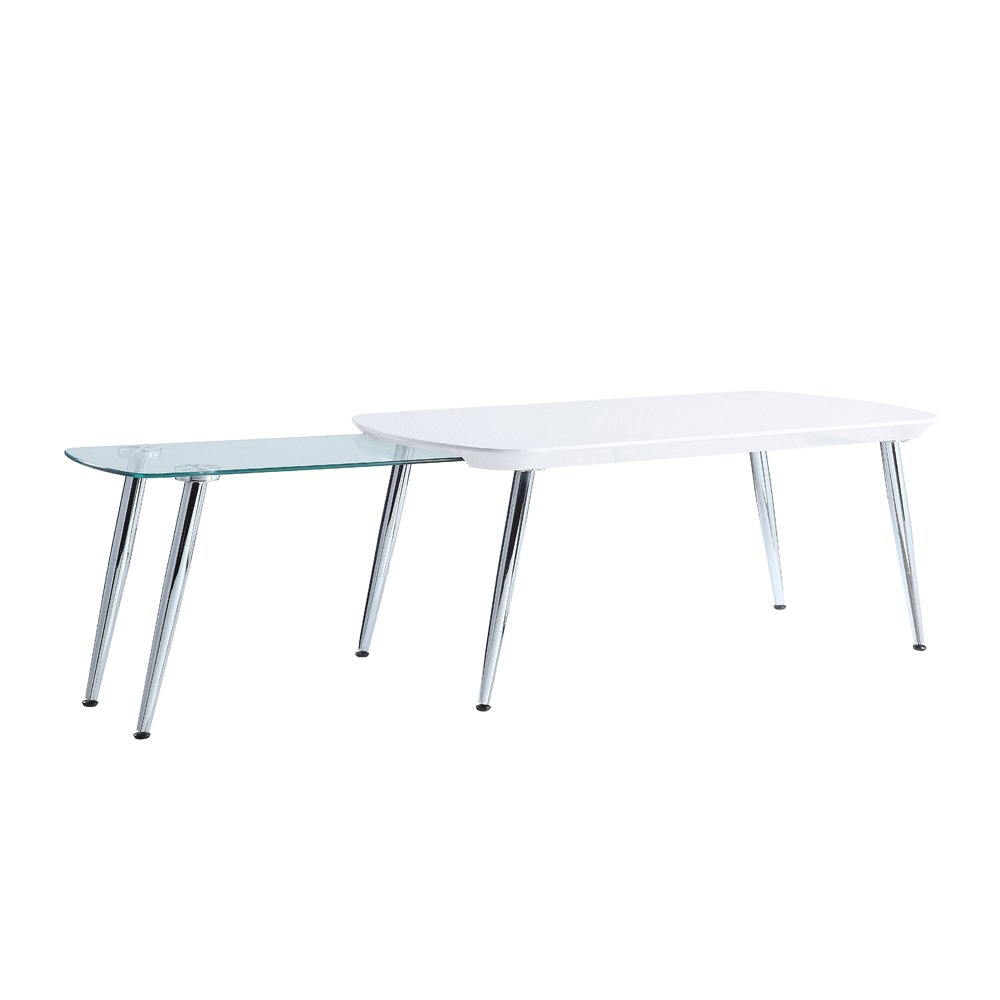 Patina Coffee Table White & Chrome. Picture 2