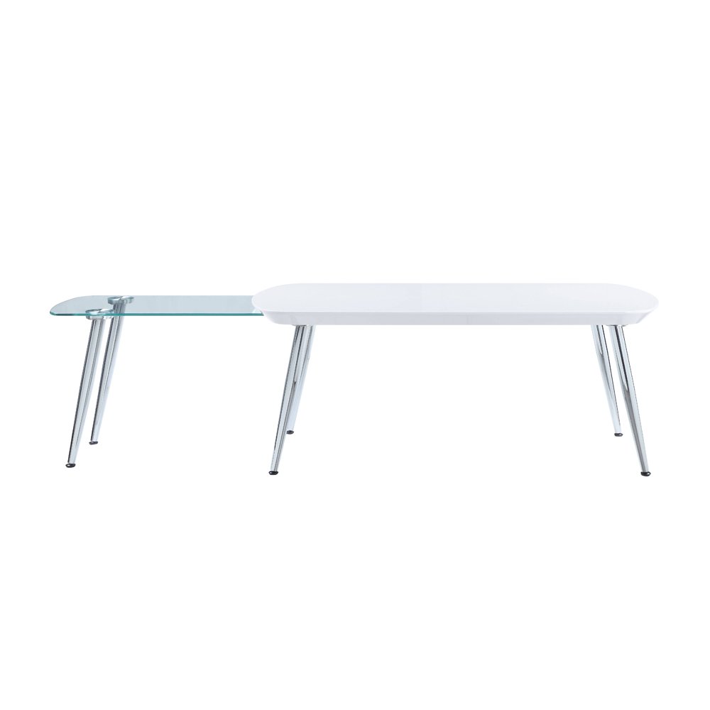 Patina Coffee Table White & Chrome. Picture 3
