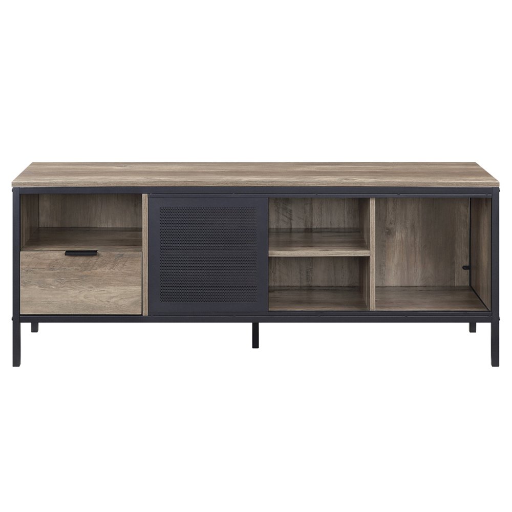 Nantan TV Stand Rustic Oak & Black. Picture 3
