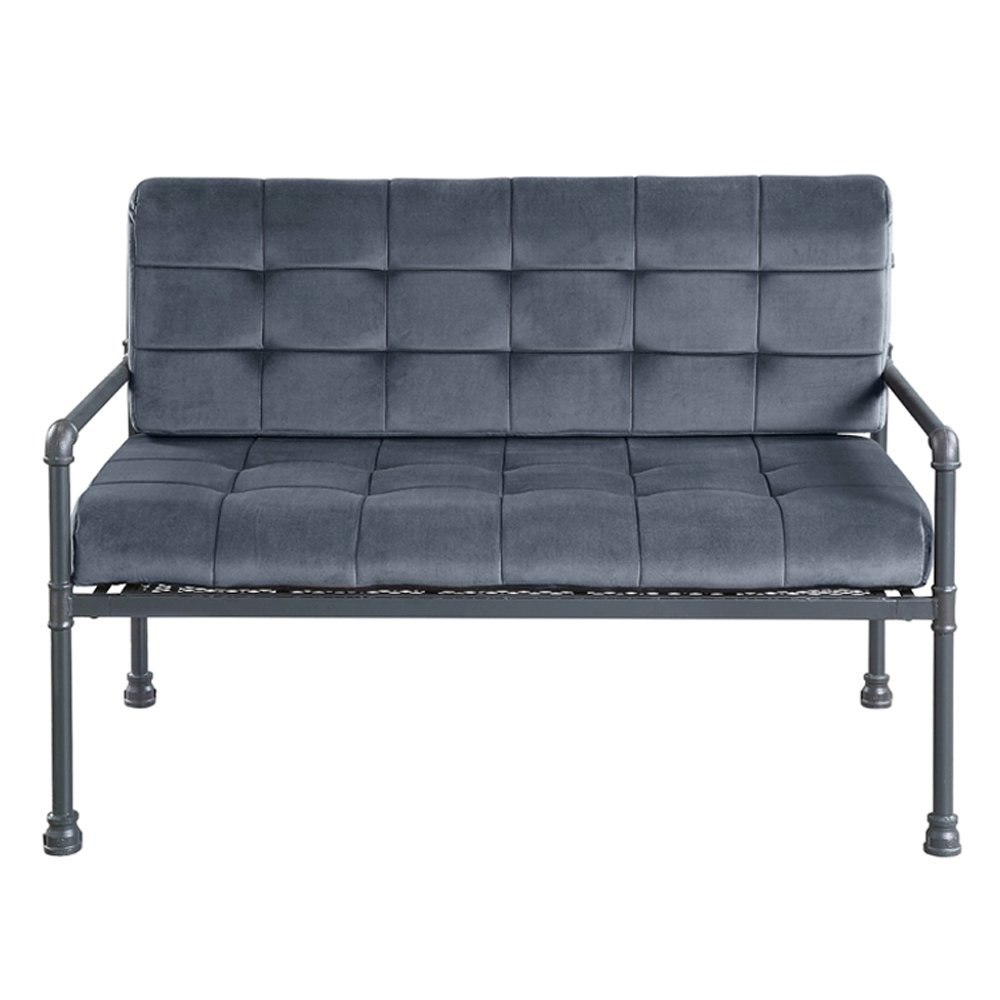 Brantley Loveseat Gray Velvet & Sandy Gray. Picture 3