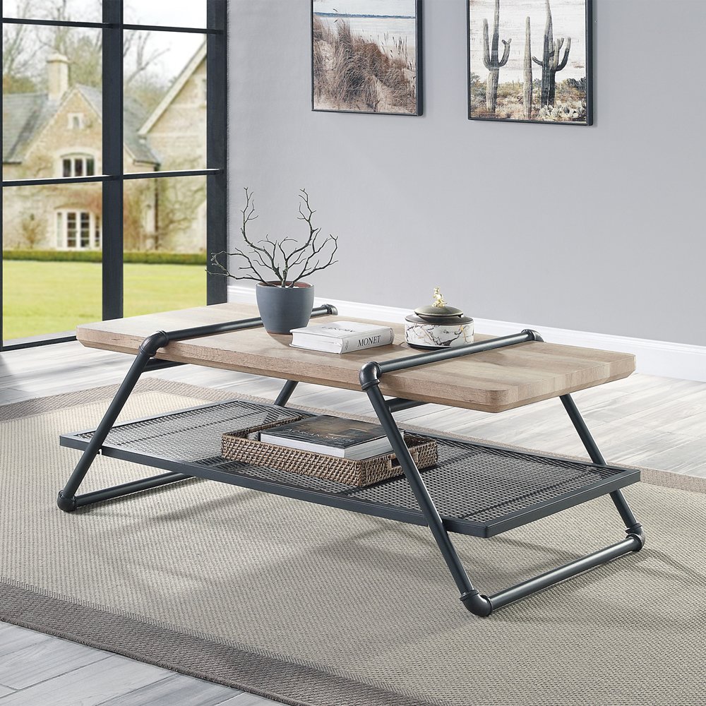 Brantley Coffee Table Oak & Sandy Gray. Picture 1