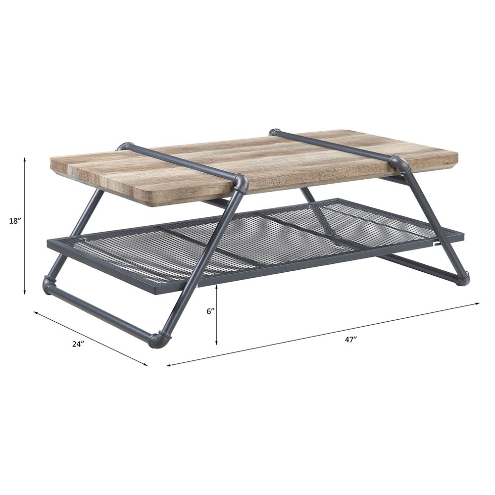 Brantley Coffee Table Oak & Sandy Gray. Picture 5