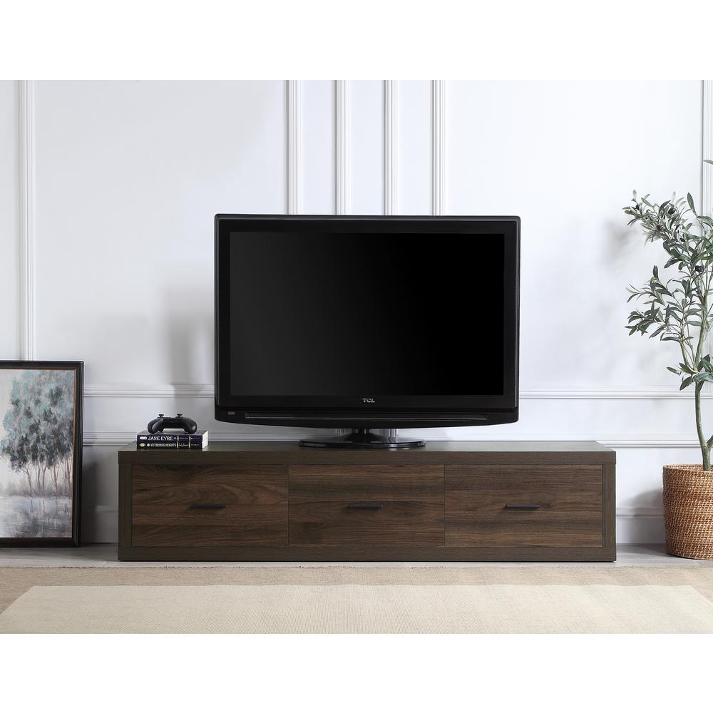 ACME Harel TV Stand, Walnut Finish. Picture 1