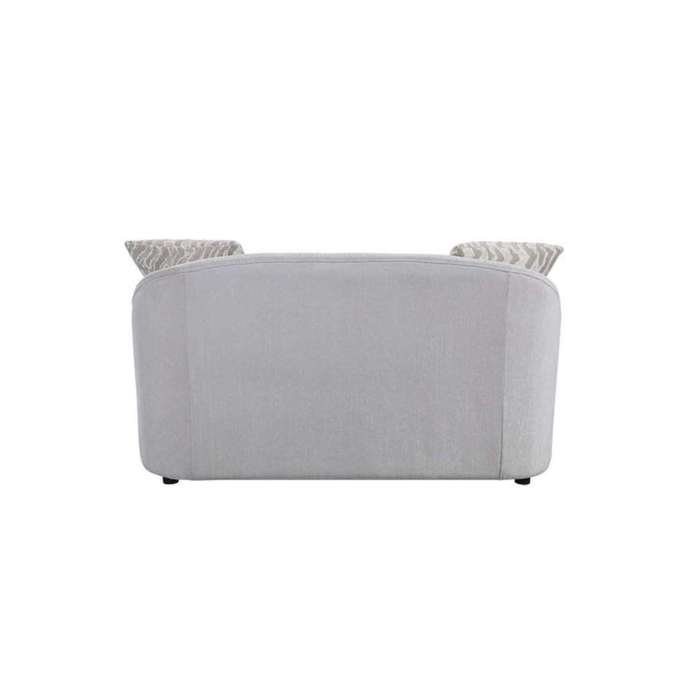 Mahler Loveseat w/4 Pillows Beige Linen. Picture 5