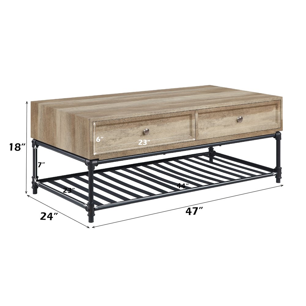 Brantley Coffee Table Oak & Sandy Black. Picture 8
