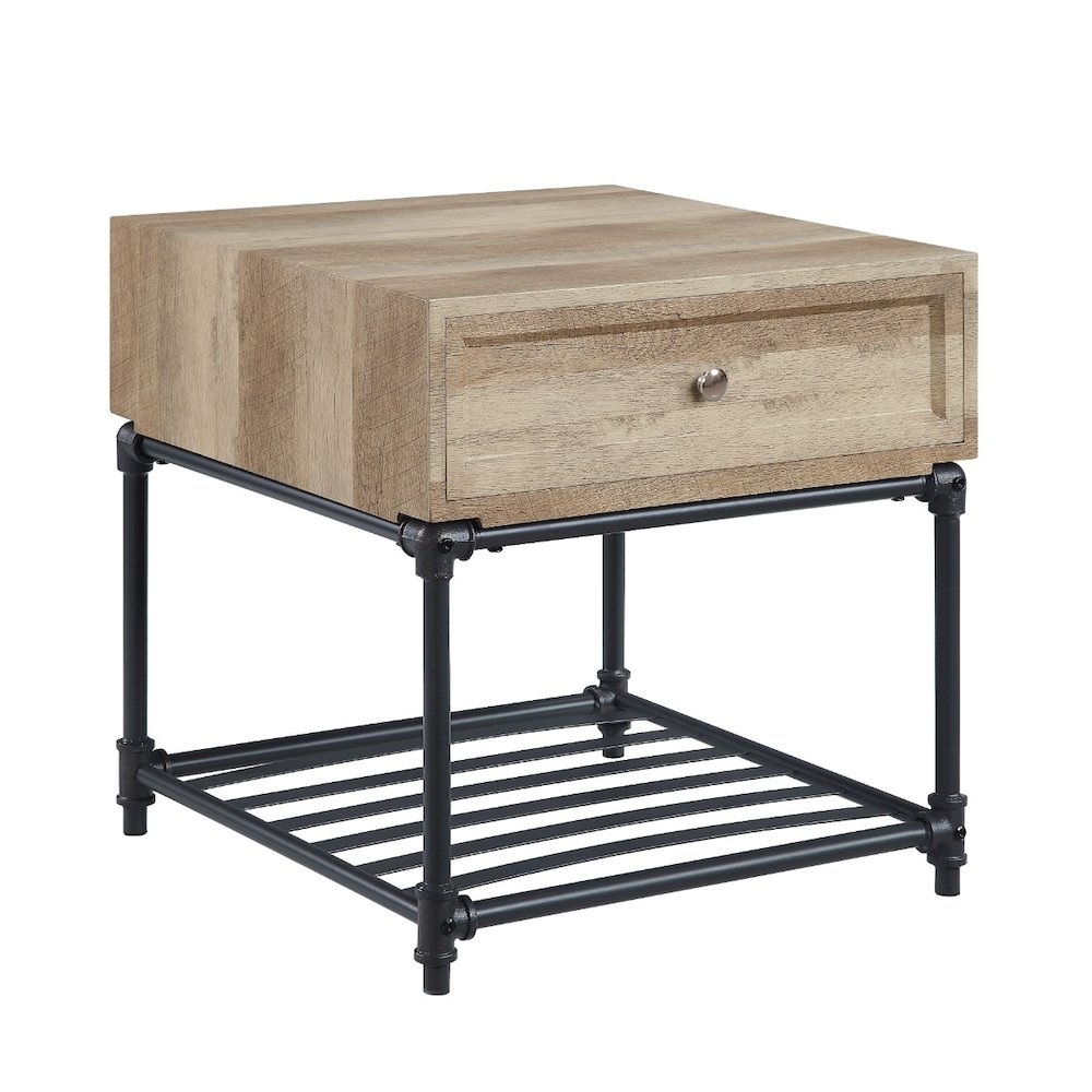 Brantley End Table Oak & Sandy Black. Picture 2
