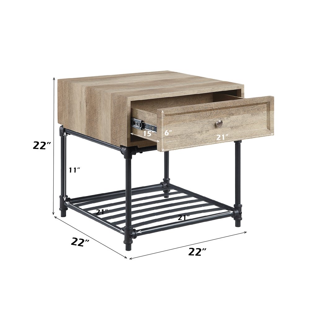 Brantley End Table Oak & Sandy Black. Picture 6