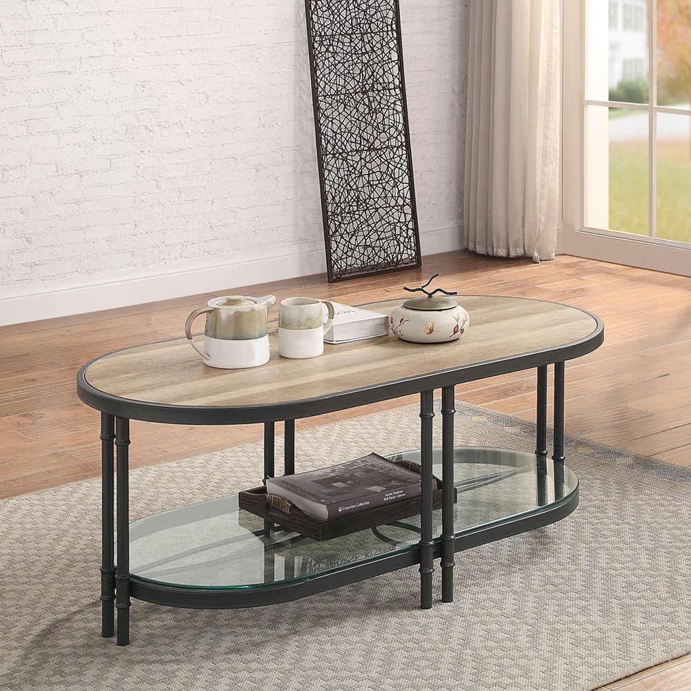 Brantley Coffee Table Oak & Sandy Black. Picture 1