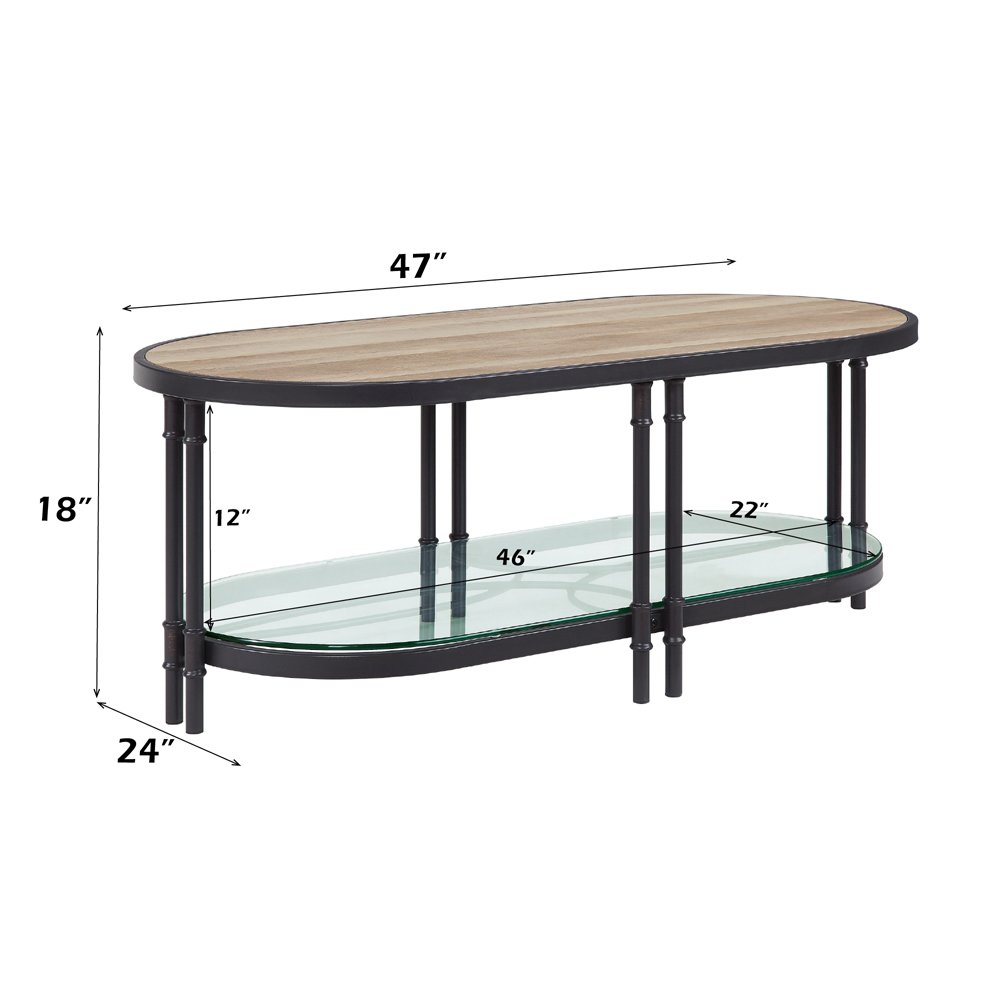 Brantley Coffee Table Oak & Sandy Black. Picture 7
