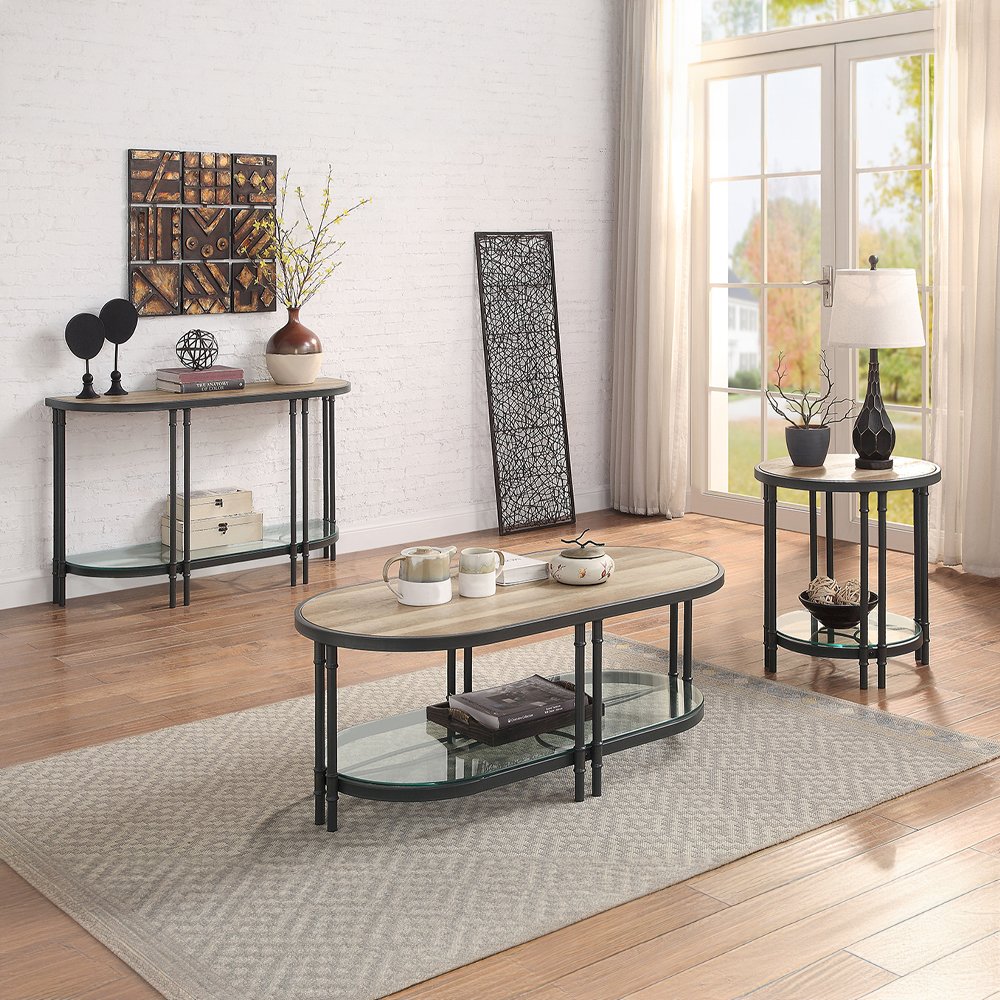 Brantley Coffee Table Oak & Sandy Black. Picture 6