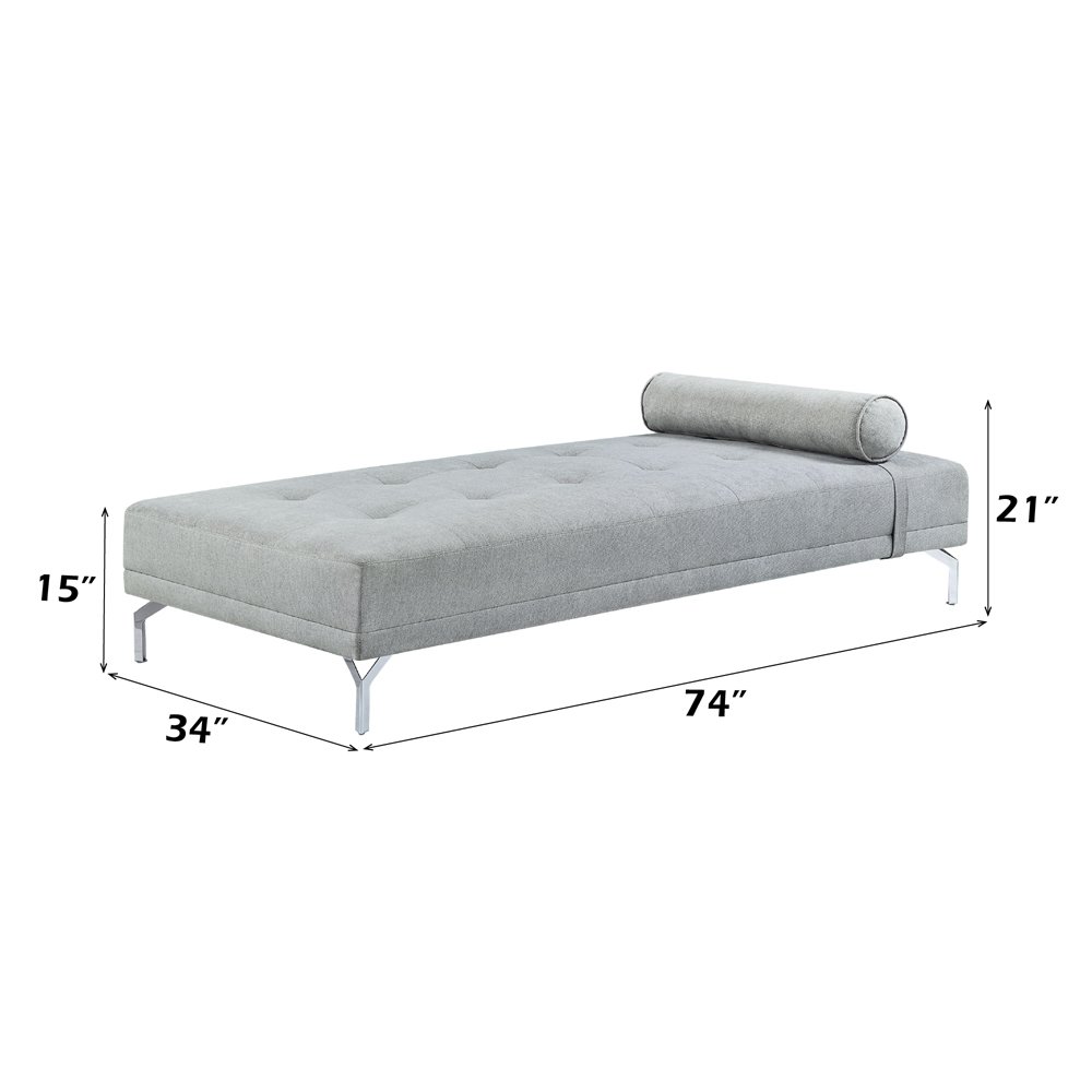 Quenti Sofa Bed w/Pillow Gray Melange Velvet. Picture 6