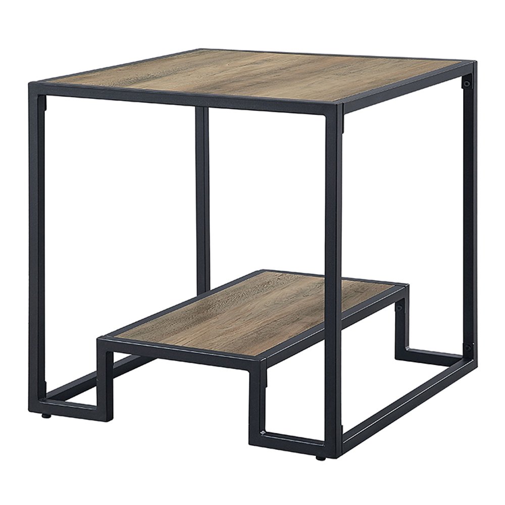 Idella End Table Rustic Oak & Black. Picture 2