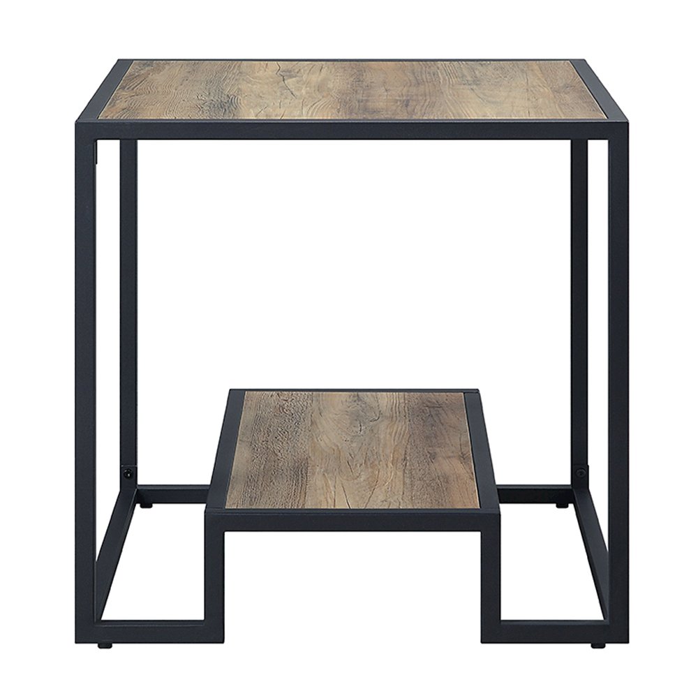 Idella End Table Rustic Oak & Black. Picture 3