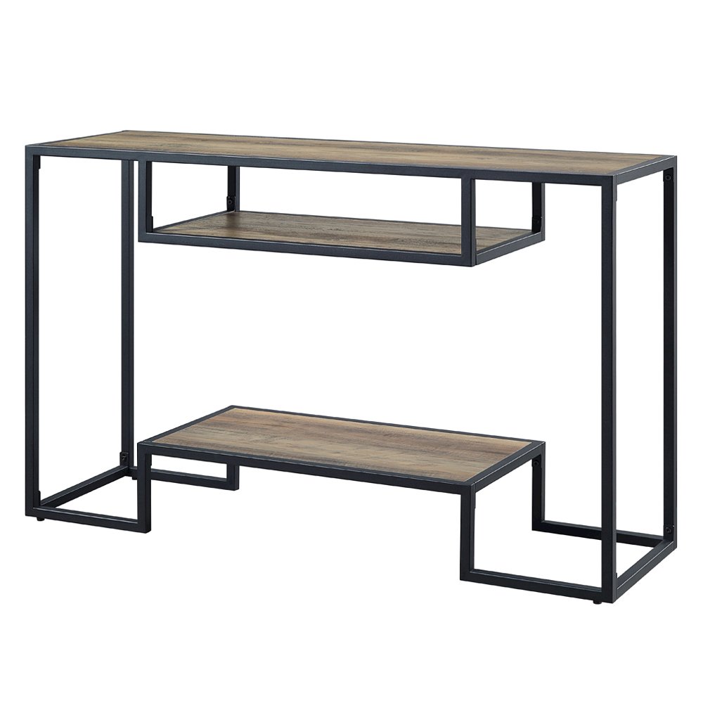 Idella Sofa Table Rustic Oak & Black. Picture 2