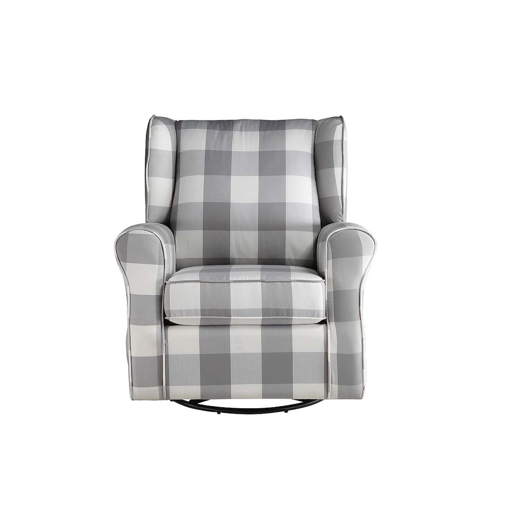 Patli Accent Chair w/Swivel Gray Fabric. Picture 3