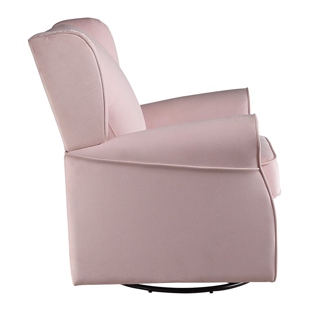Tamaki Accent Chair w/Swivel Pink Fabric. Picture 4